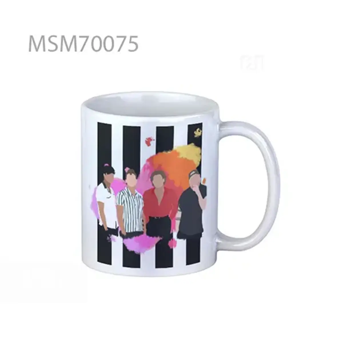 5sos art stripes Super Mug