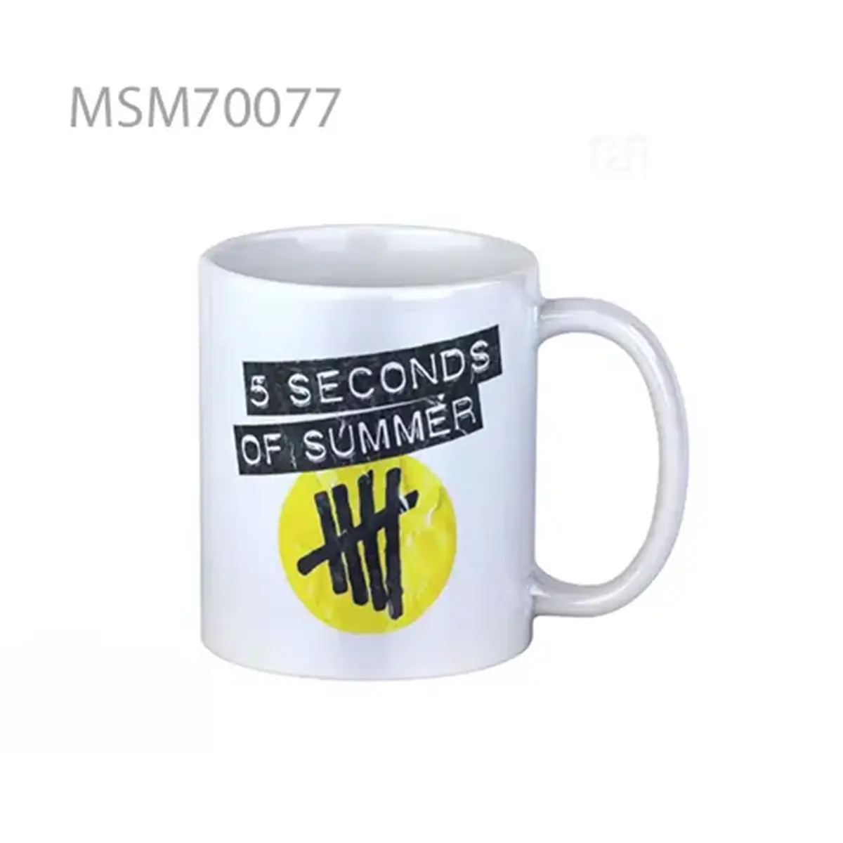 5sos black yellow logo Super Mug