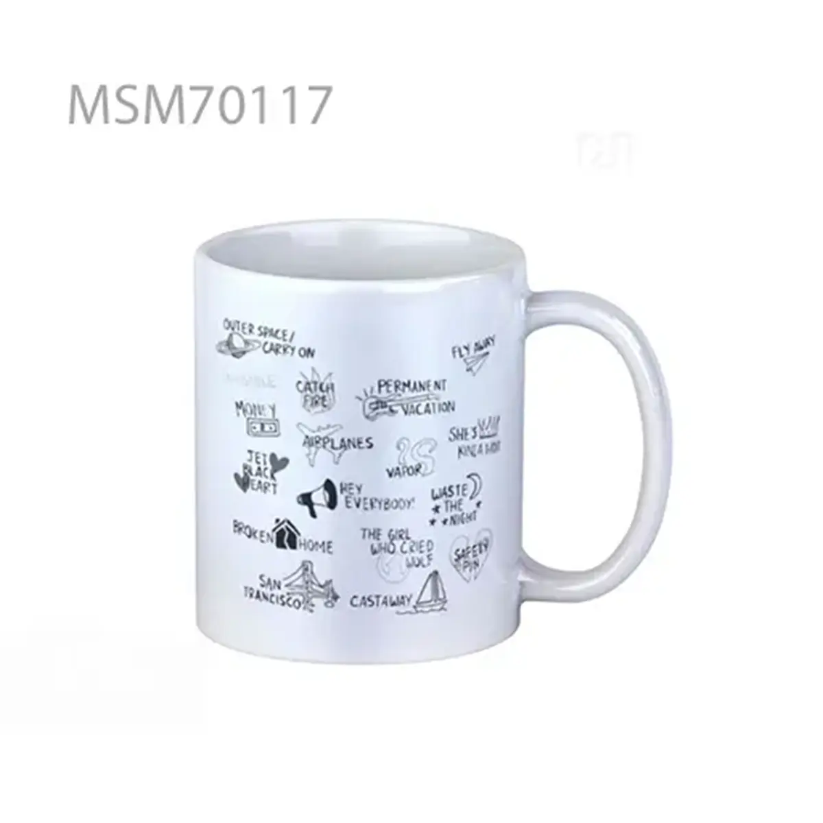 5sos pencil art Super Mug