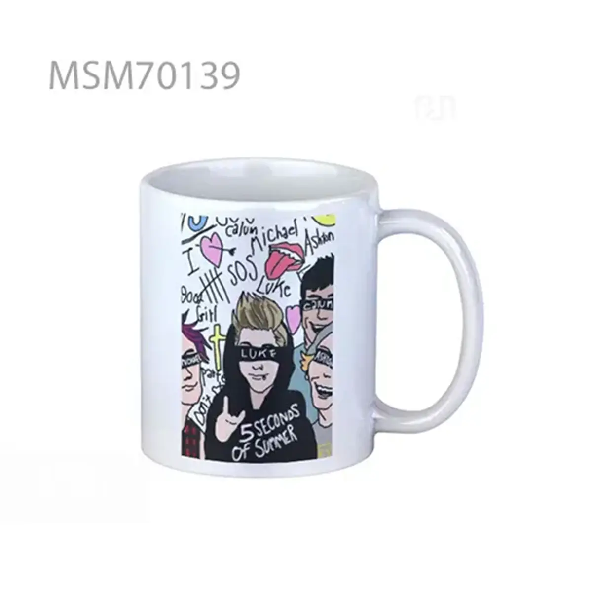 5sos toon luke ashton michael callum Super Mug