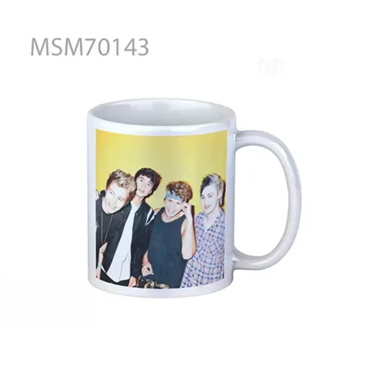 5sos yellow background Super Mug
