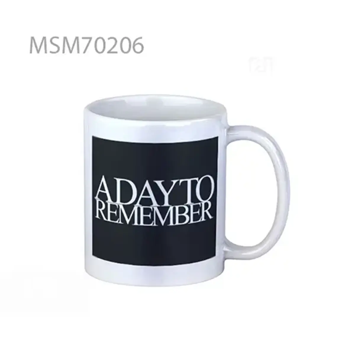 A Day To Remember White Letter in Black Super Mug