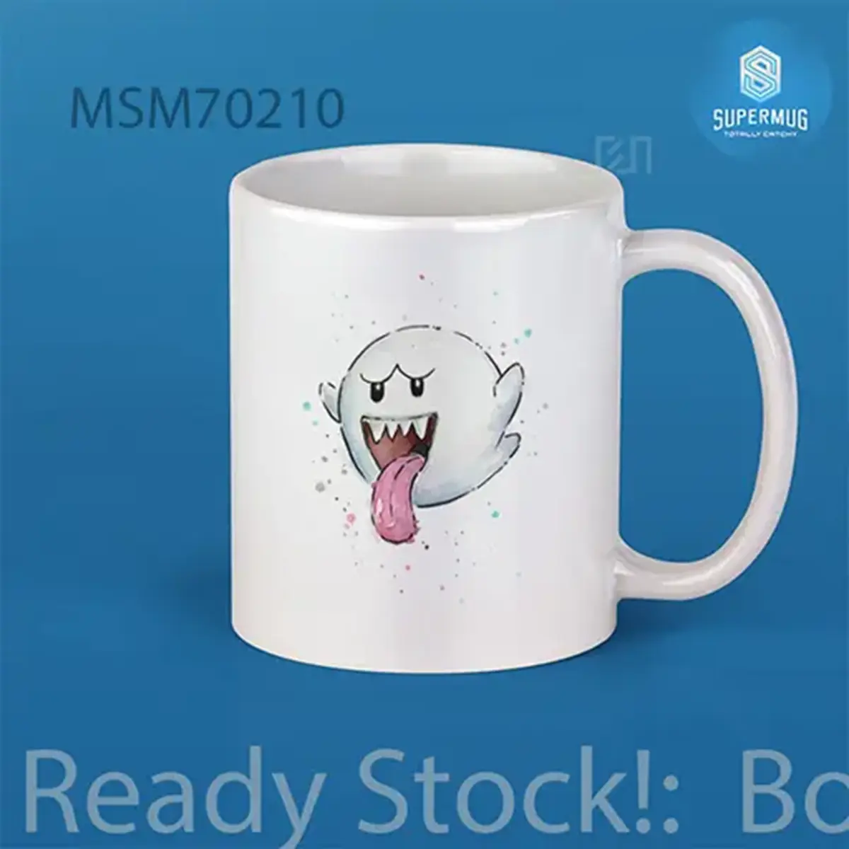 Boo Ghost Watercolor SuperMario Super Mug