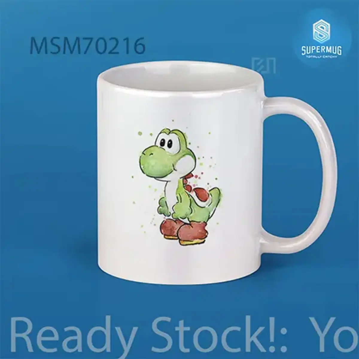 Yoshi Watercolor SuperMario Super Mug