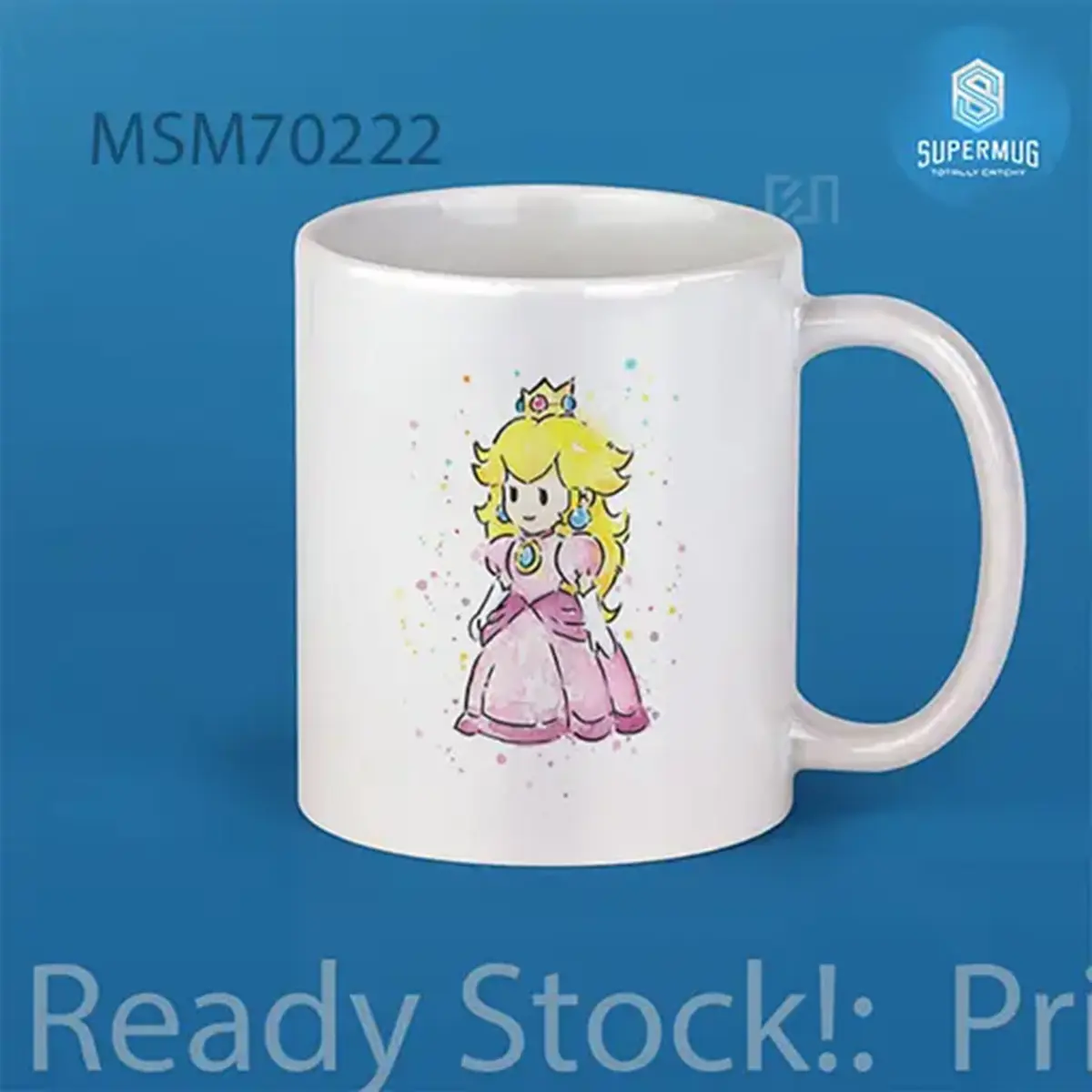 Princess Peach Watercolor SuperMario Super Mug