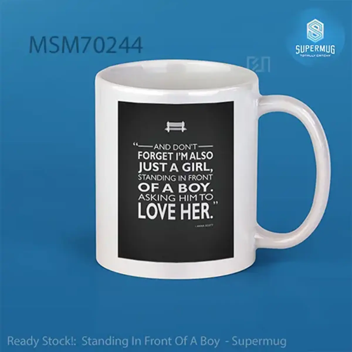 Standing In Front Of A Boy Super Mug