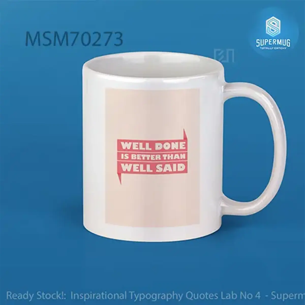 Inspirational Typography Quotes Lab No 4 Super Mug