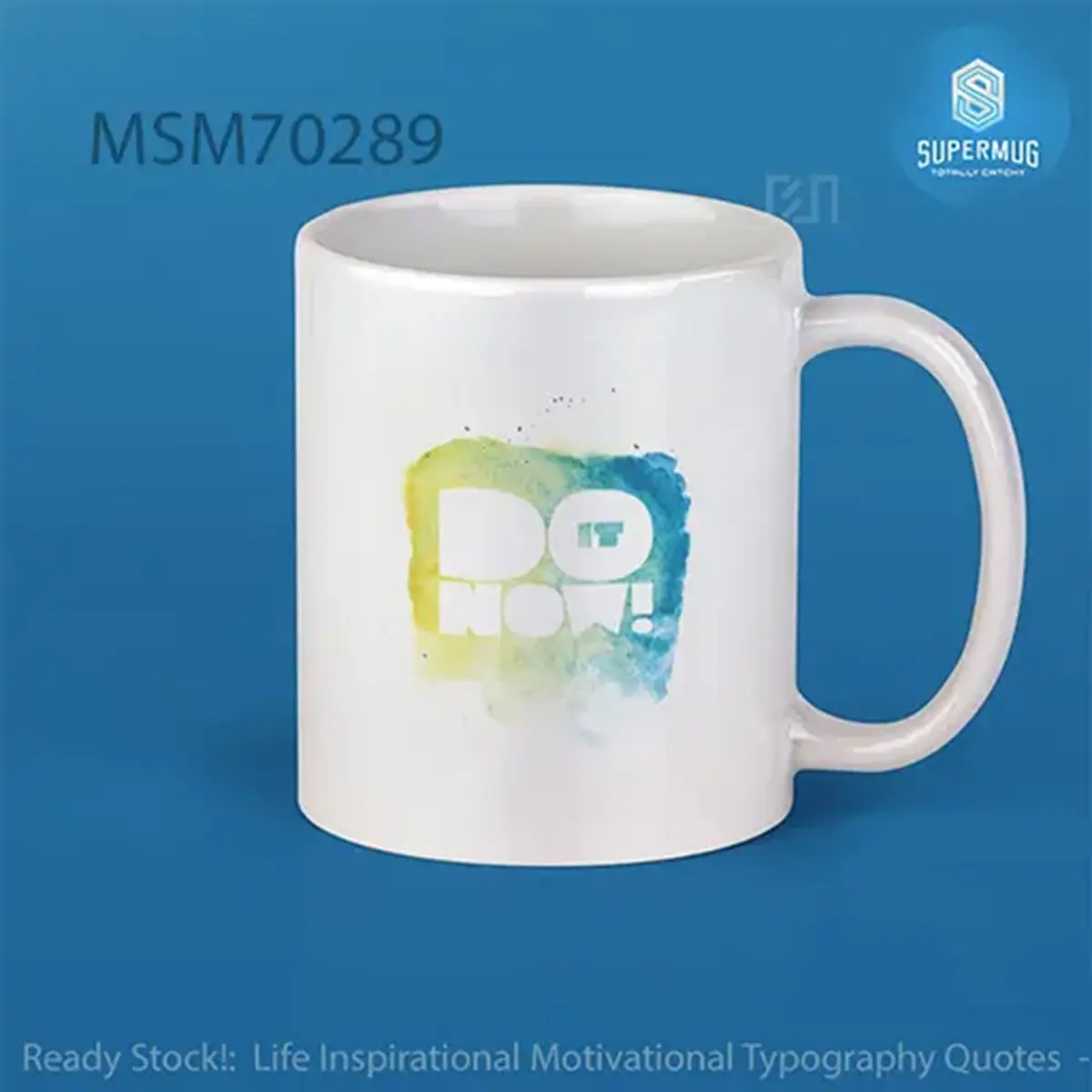 Life Inspirational Motivational Typography Quotes Super Mug