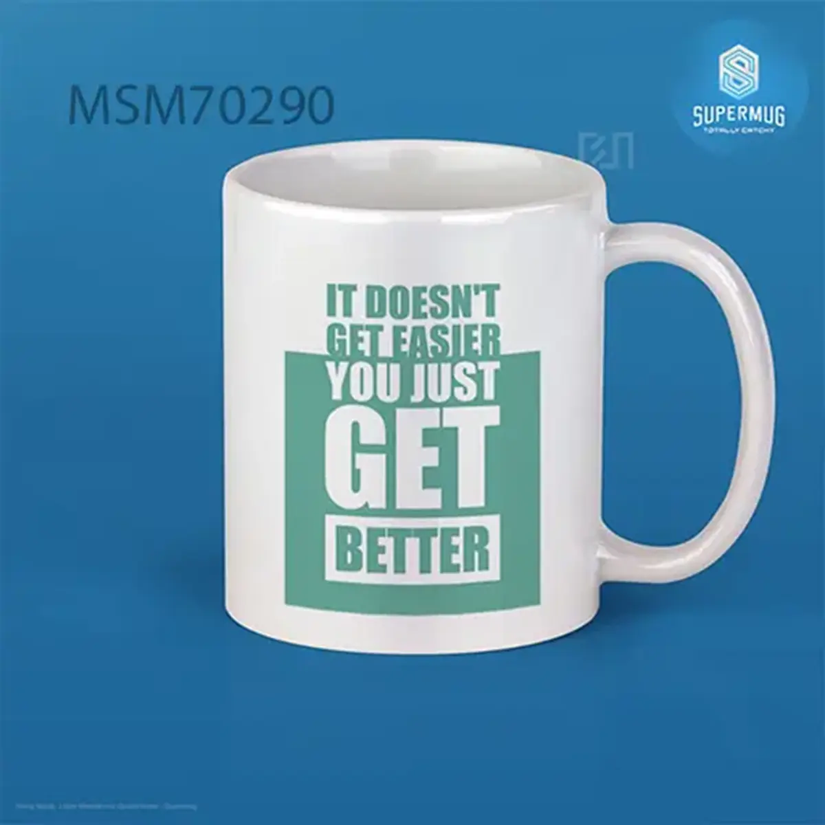 2 Gym Motivational Quotes Poster Super Mug