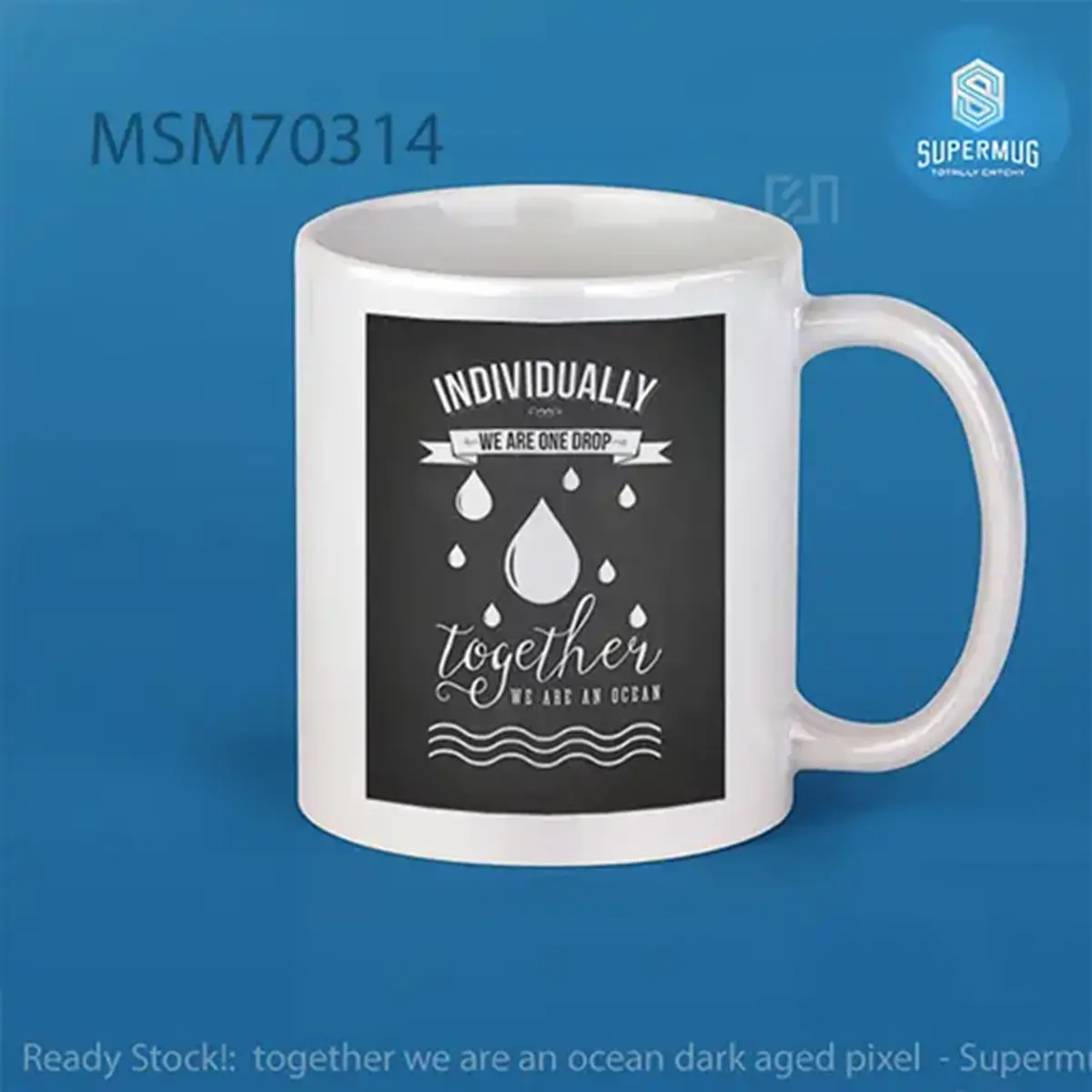 together we are an ocean dark aged pixel Super Mug