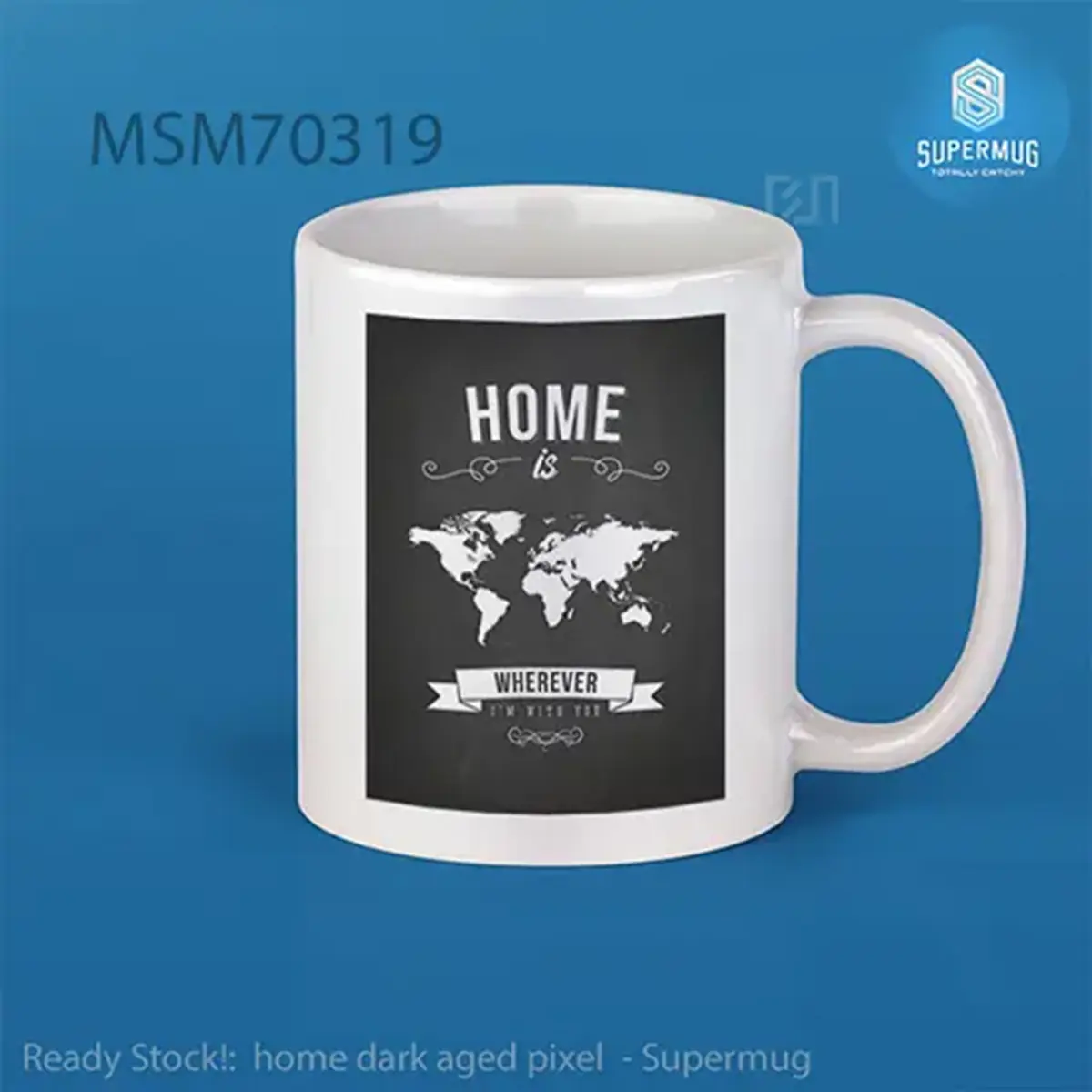 home dark aged pixel Super Mug