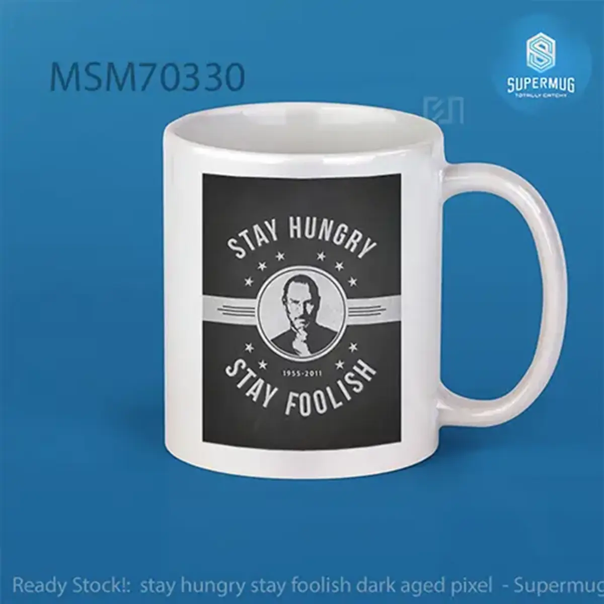 stay hungry stay foolish dark aged pixel Super Mug