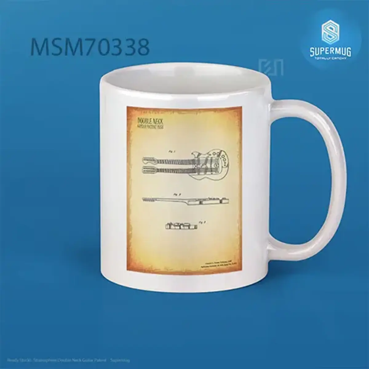 Stratosphere Double Neck Guitar Patent Super Mug
