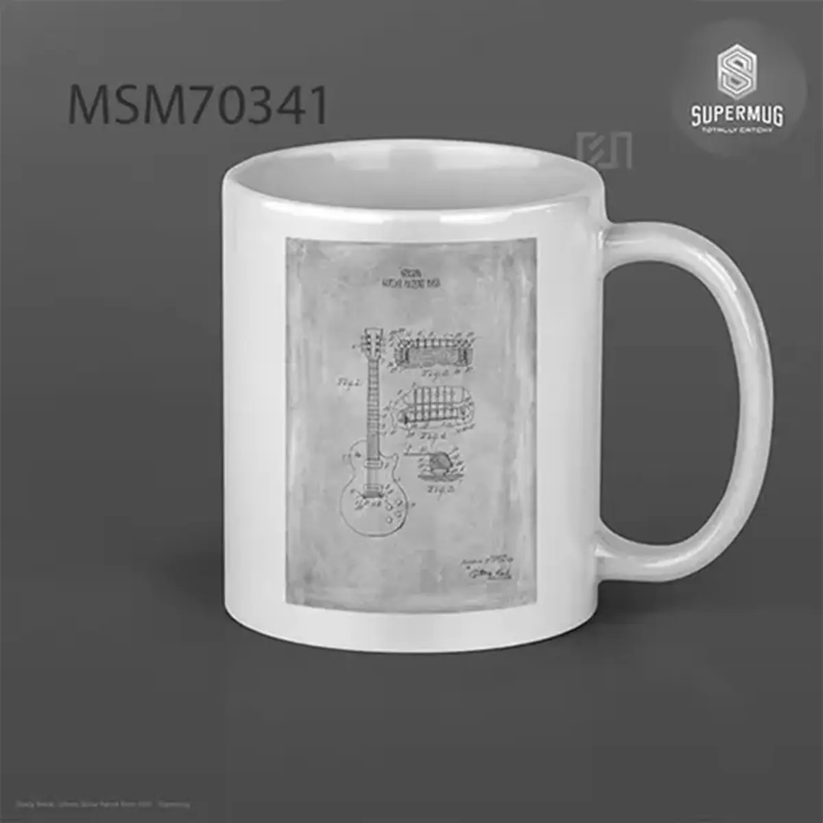 Gibson Guitar Patent From 1955 Super Mug