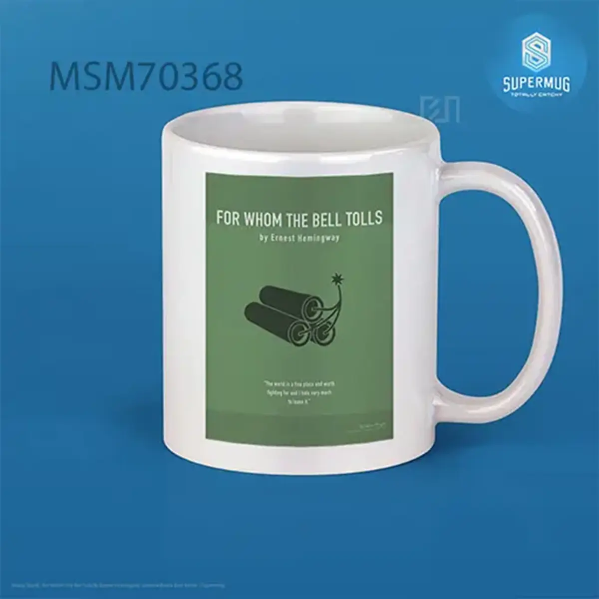 For Whom The Bell Tolls By Ernest Hemingway Greatest Books Ever Series Super Mug