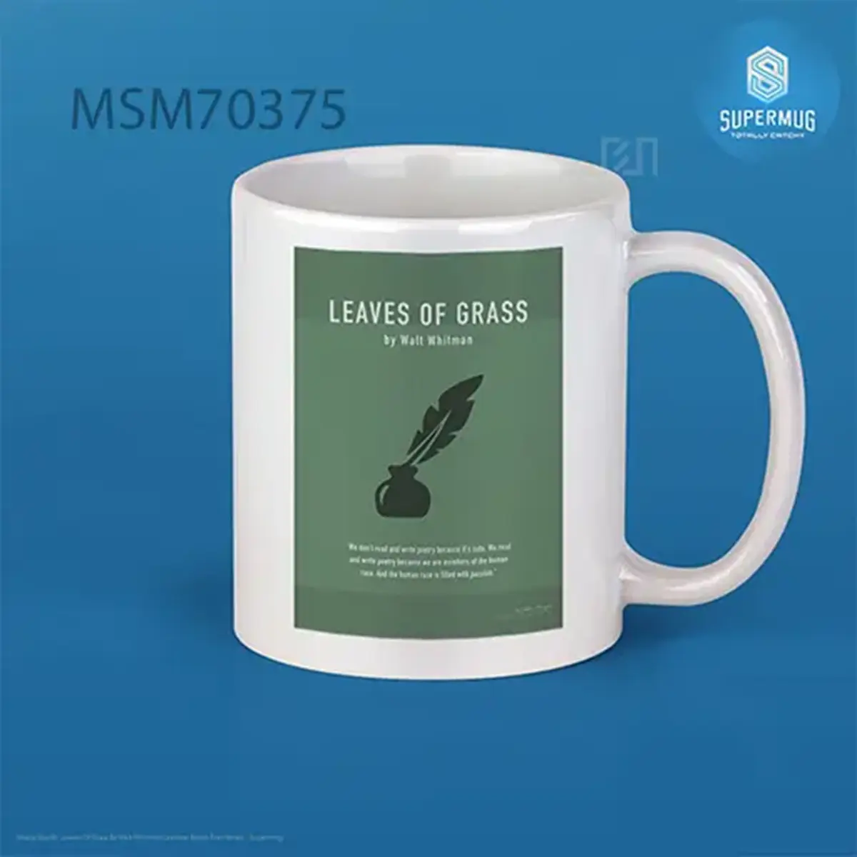 Leaves Of Grass By Walt Whitman Greatest Books Ever Series Super Mug