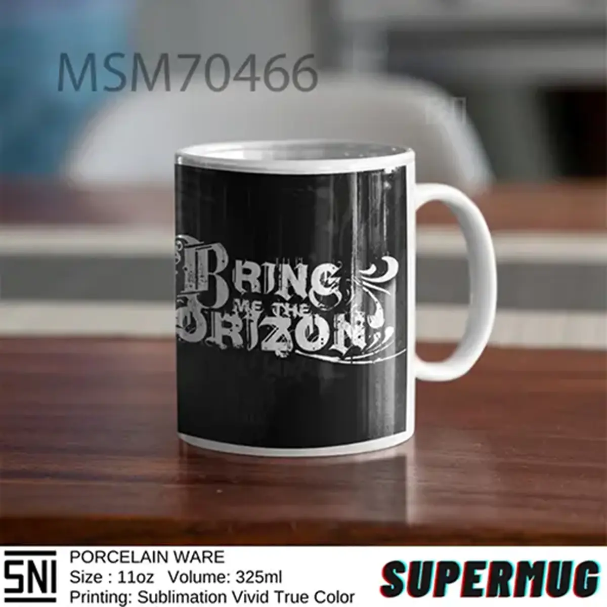 Graffiti BW Bring Me The Horizon Super Mug