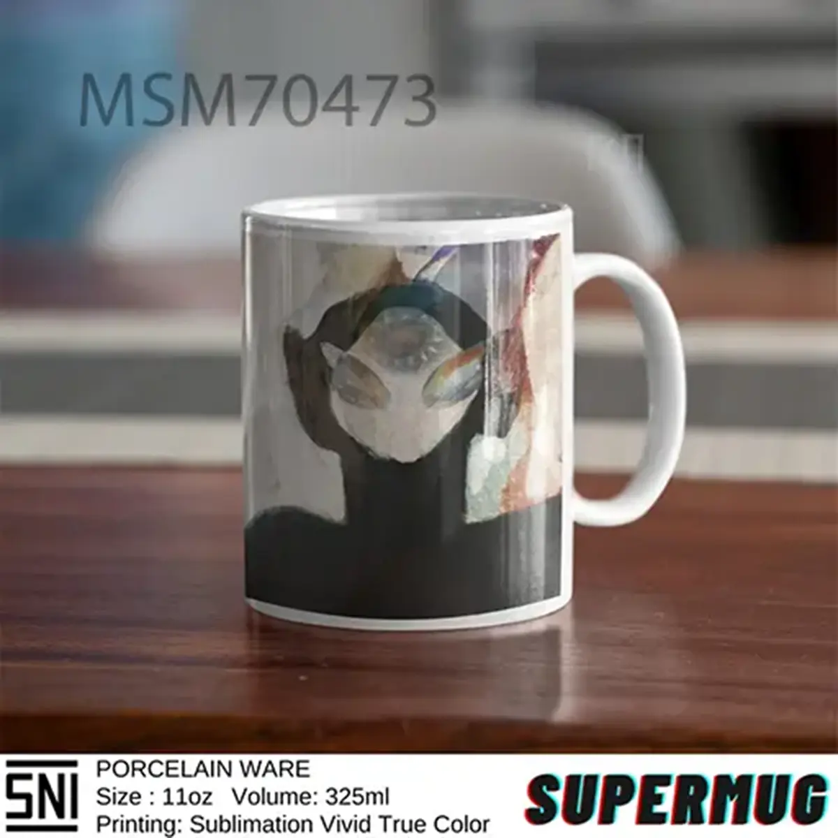 Abstract Design Metalcore Bring Me The Horizon Super Mug