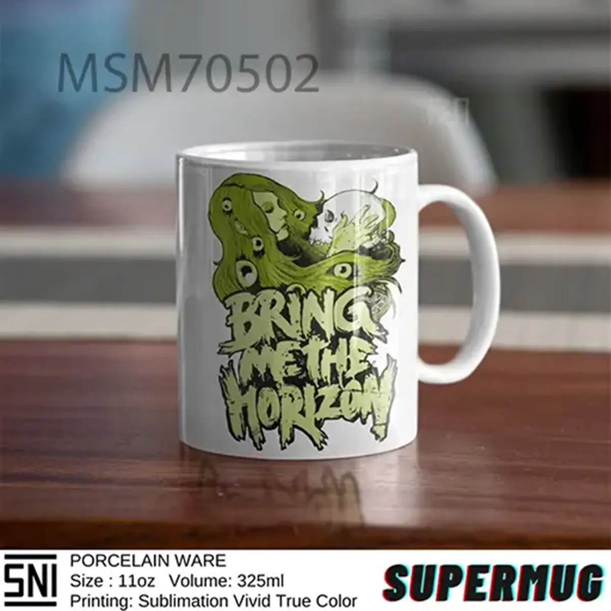 Artwork Girl Skull Bring Me The Horizon Super Mug