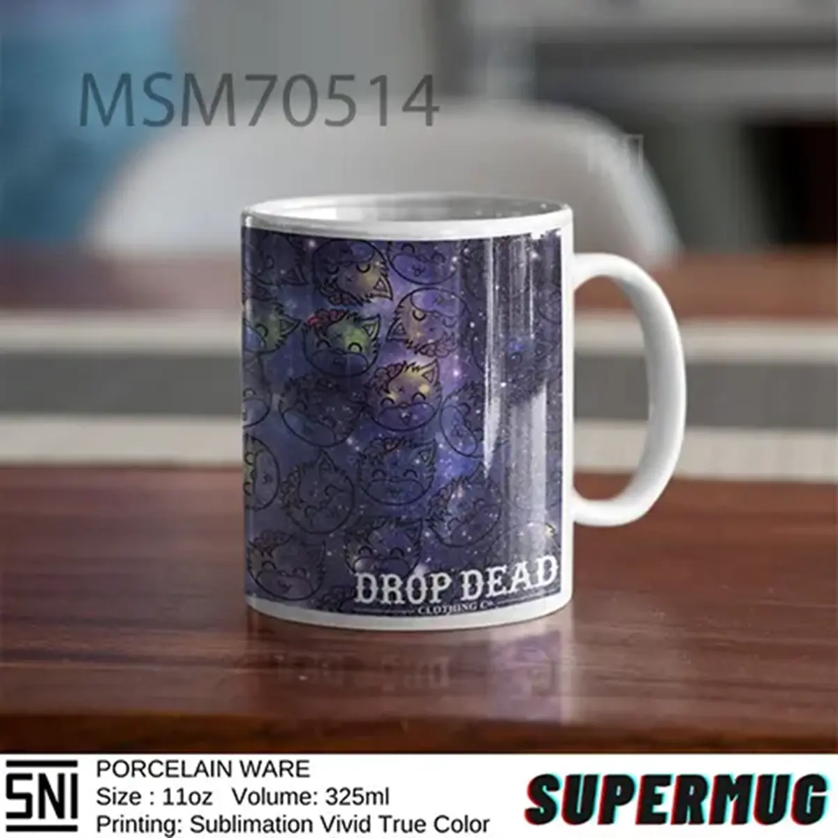 Porcelain Dropdead Pattern Space BringMe TheHorizon Super Mug