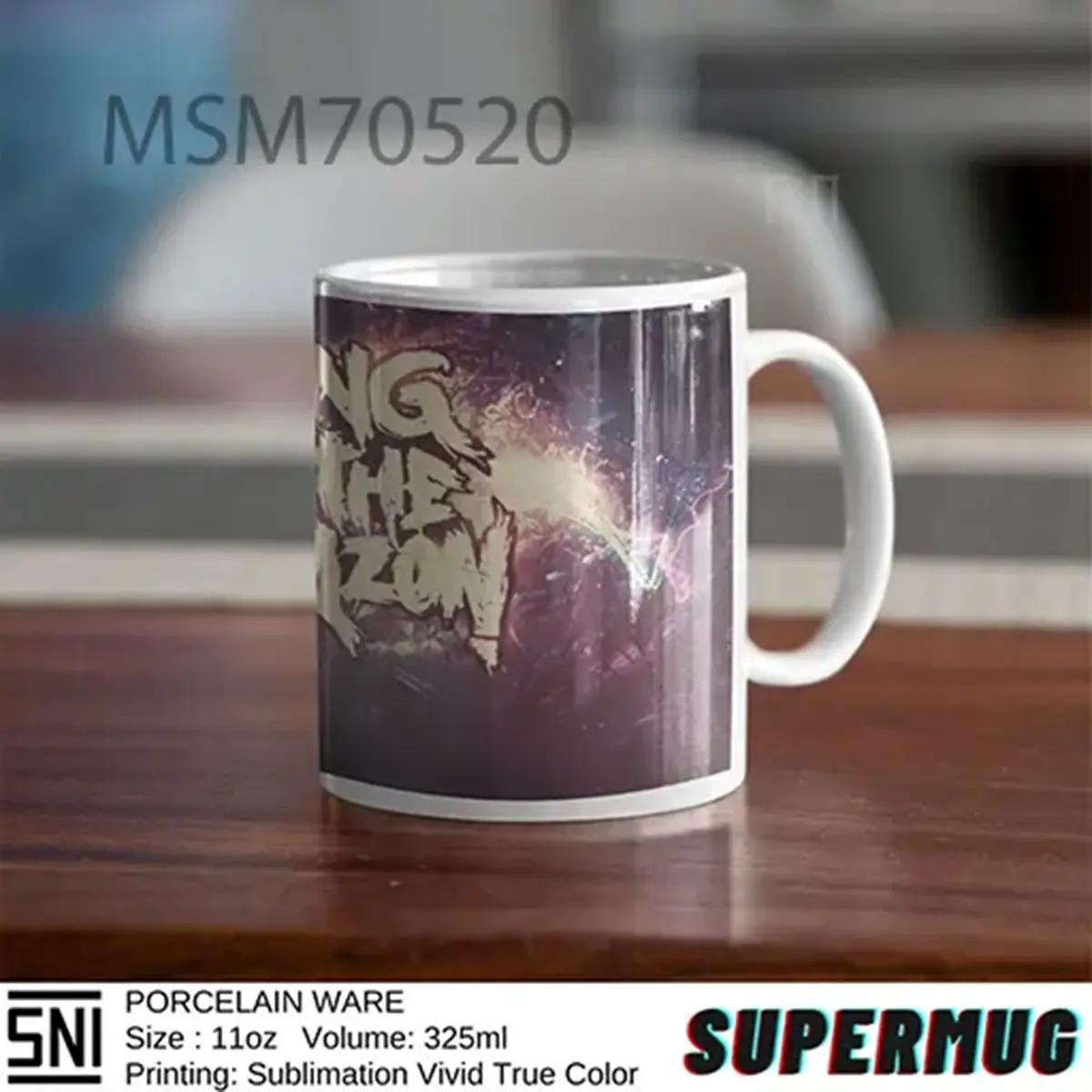 Kopi Abstract BMTH Bring Me The Horizon Super Mug