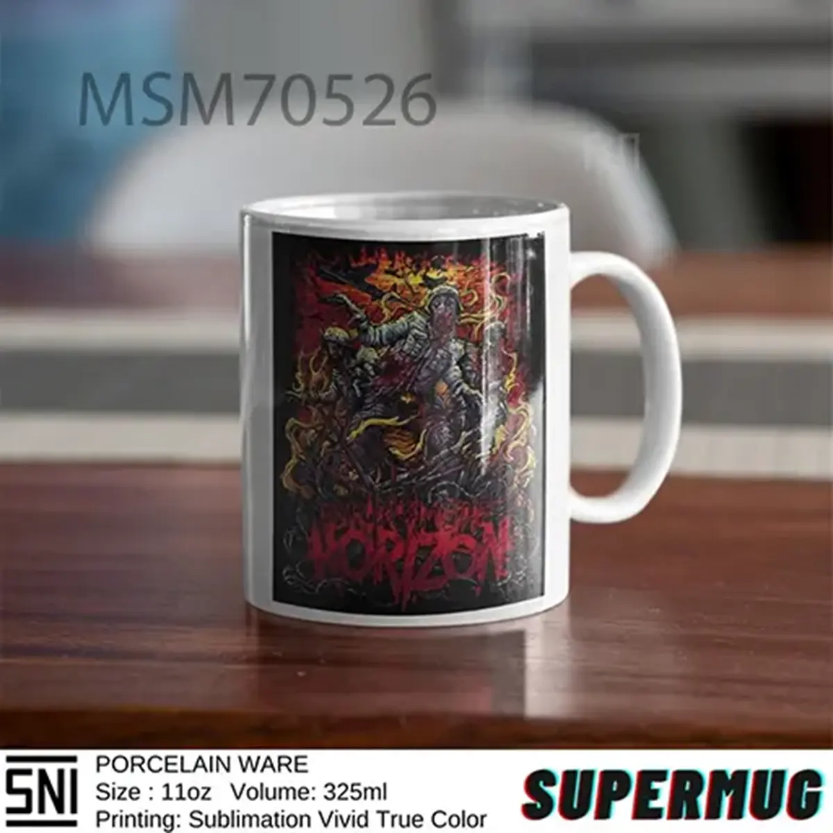 Custom War Zombie Bring Me The Horizon Super Mug