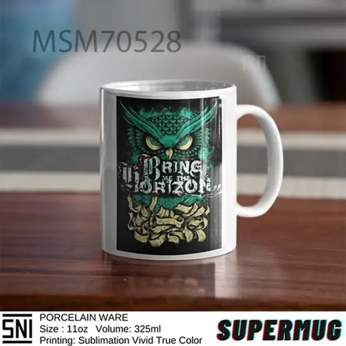 Desain Owl Bring Me The Horizon Super Mug