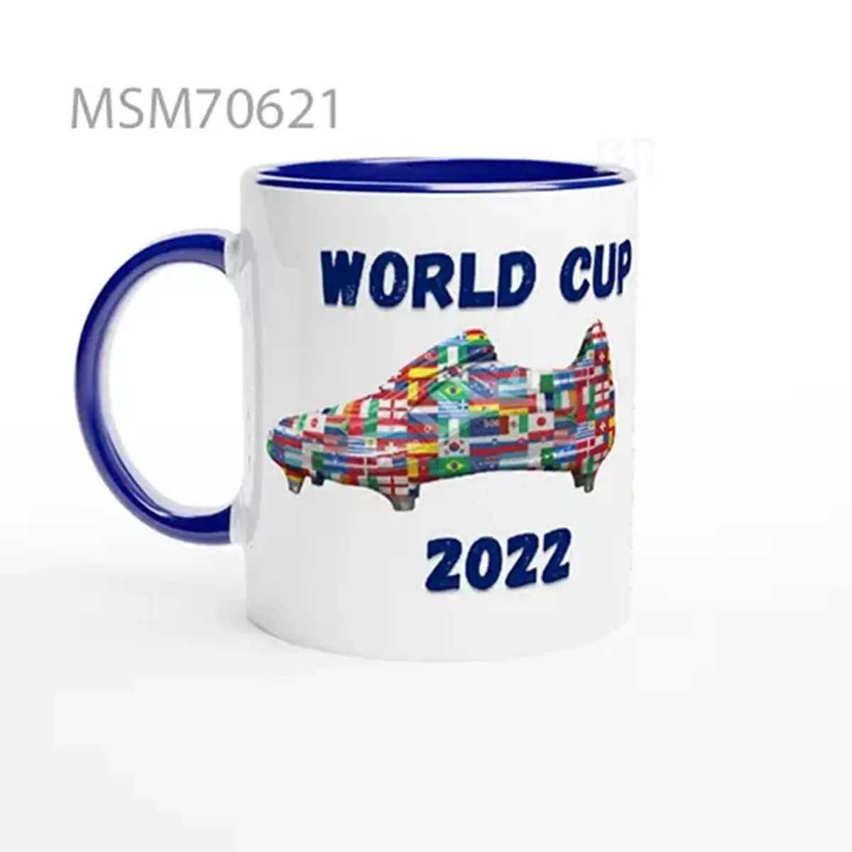 Blue Accent World Cup 2022 Qatar All Team Flags Super Mug