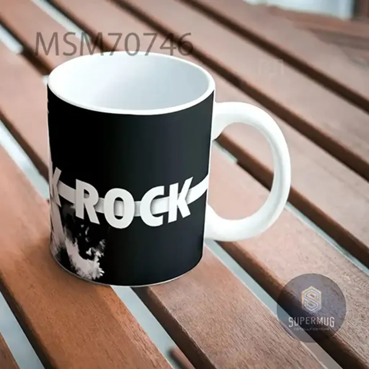 Porcelain One Ok Rock BW Brush Super Mug