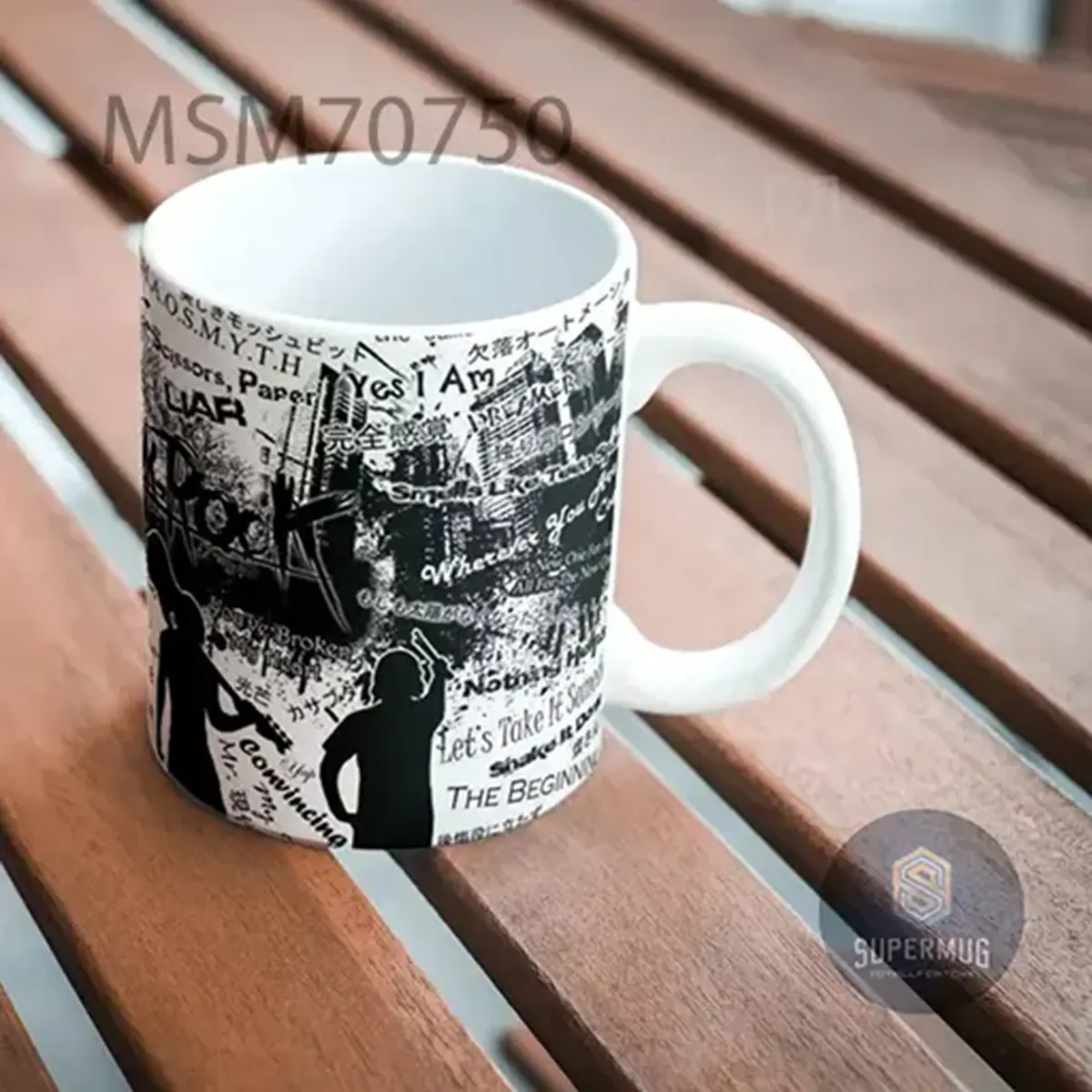 Kopi One Ok Rock BW DG Super Mug
