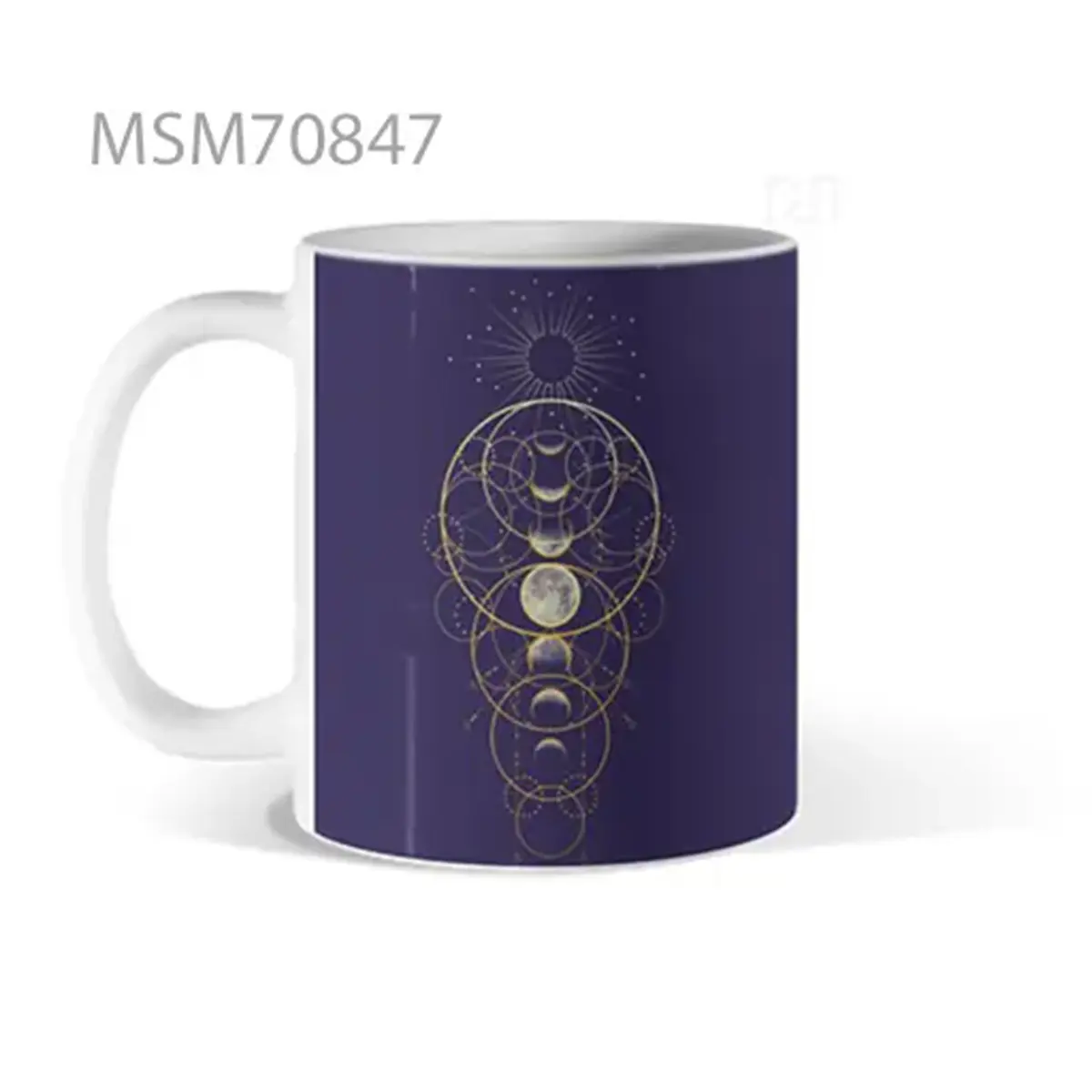 Geometric Pattern Dark Blue Mug