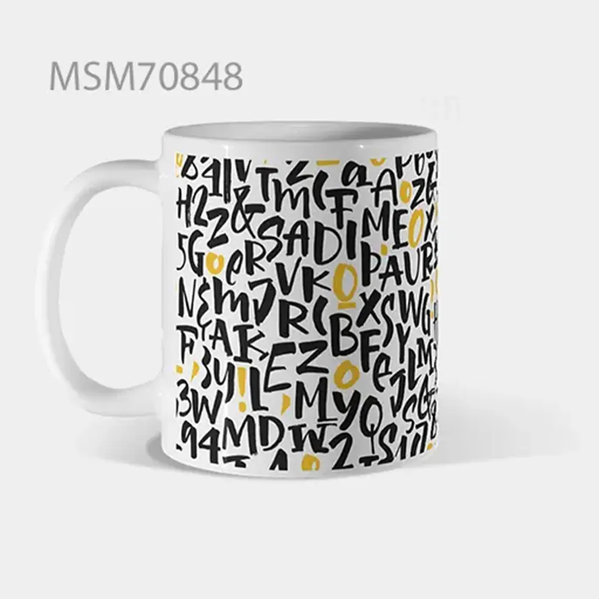 Alphanumeric Chaos White Mug