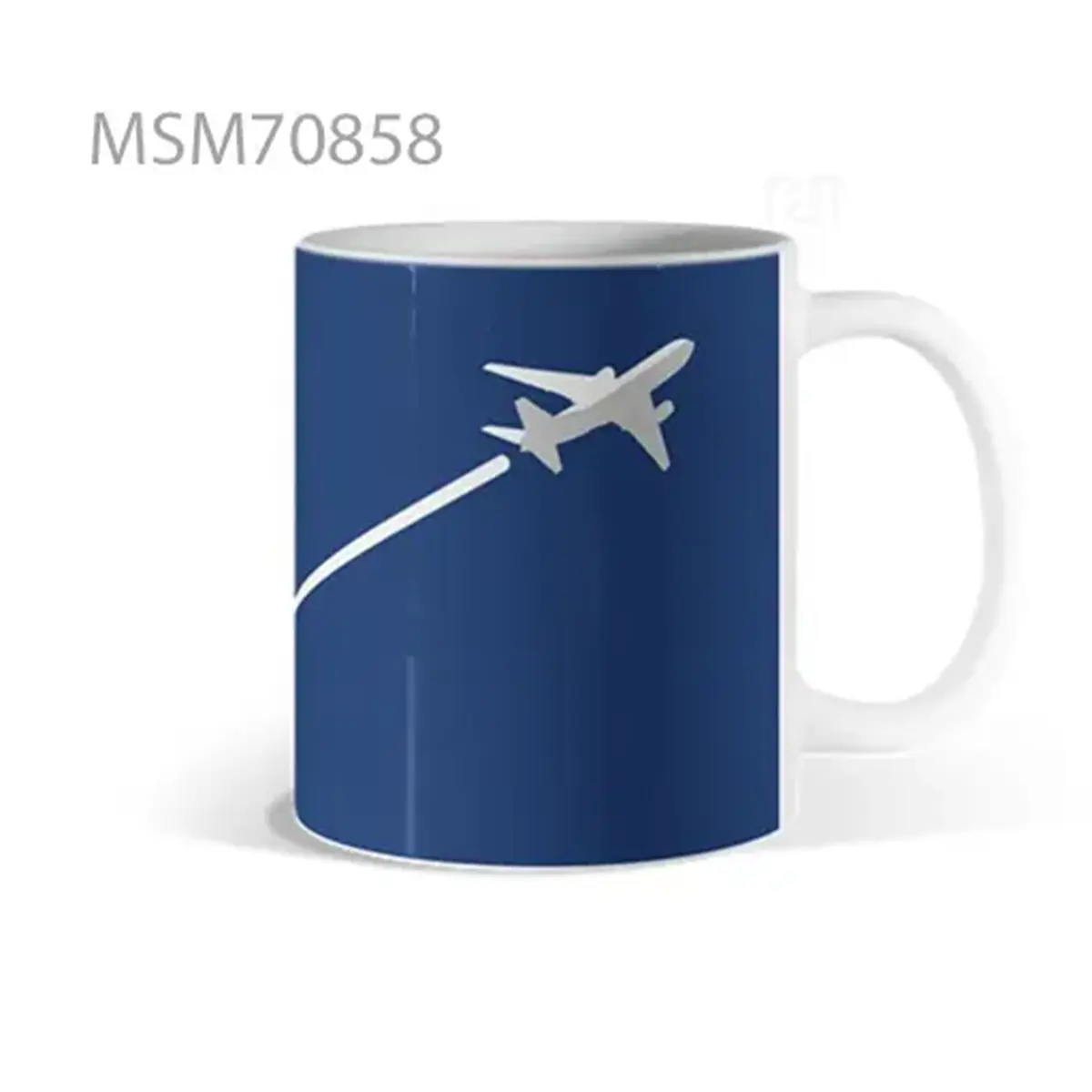 Sky Route Airplane Blue Mug