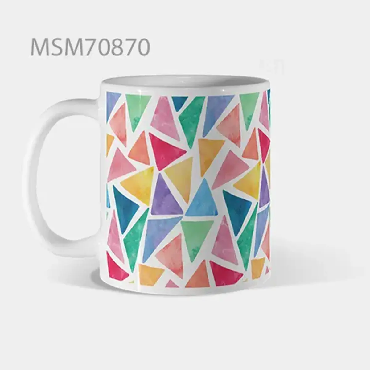 Abstract Triangles Color Burst Mug