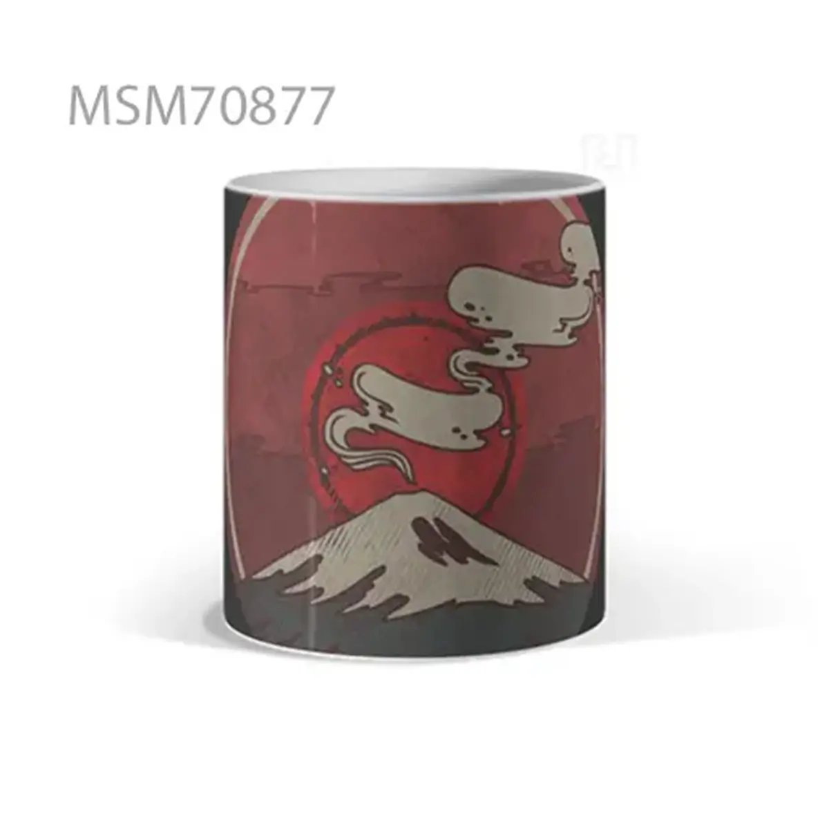 Mountain Cloud Vibes Red Mug
