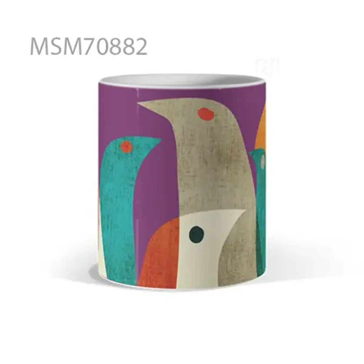 Bird in Colorful Chaos Mug