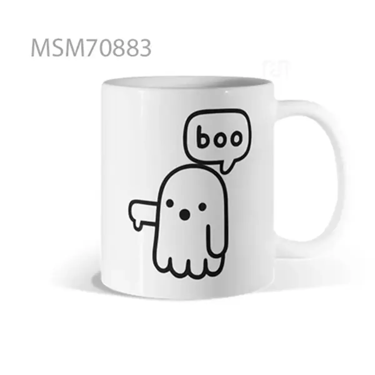 Ghost Says “Boo” Minimal Mug