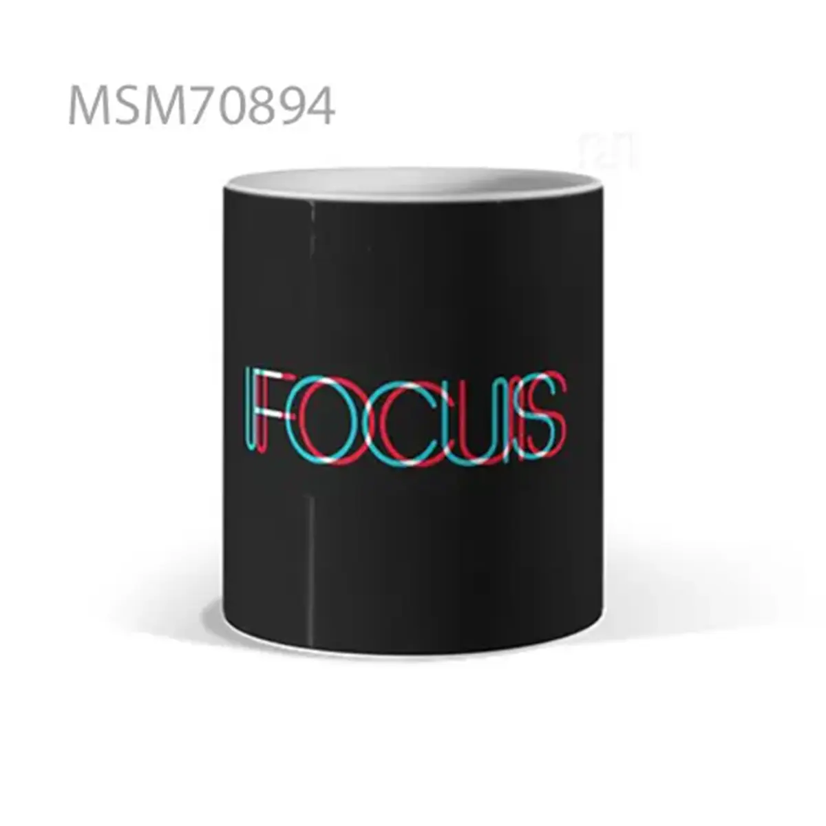 “FOCUS” Bold Color Typography Mug