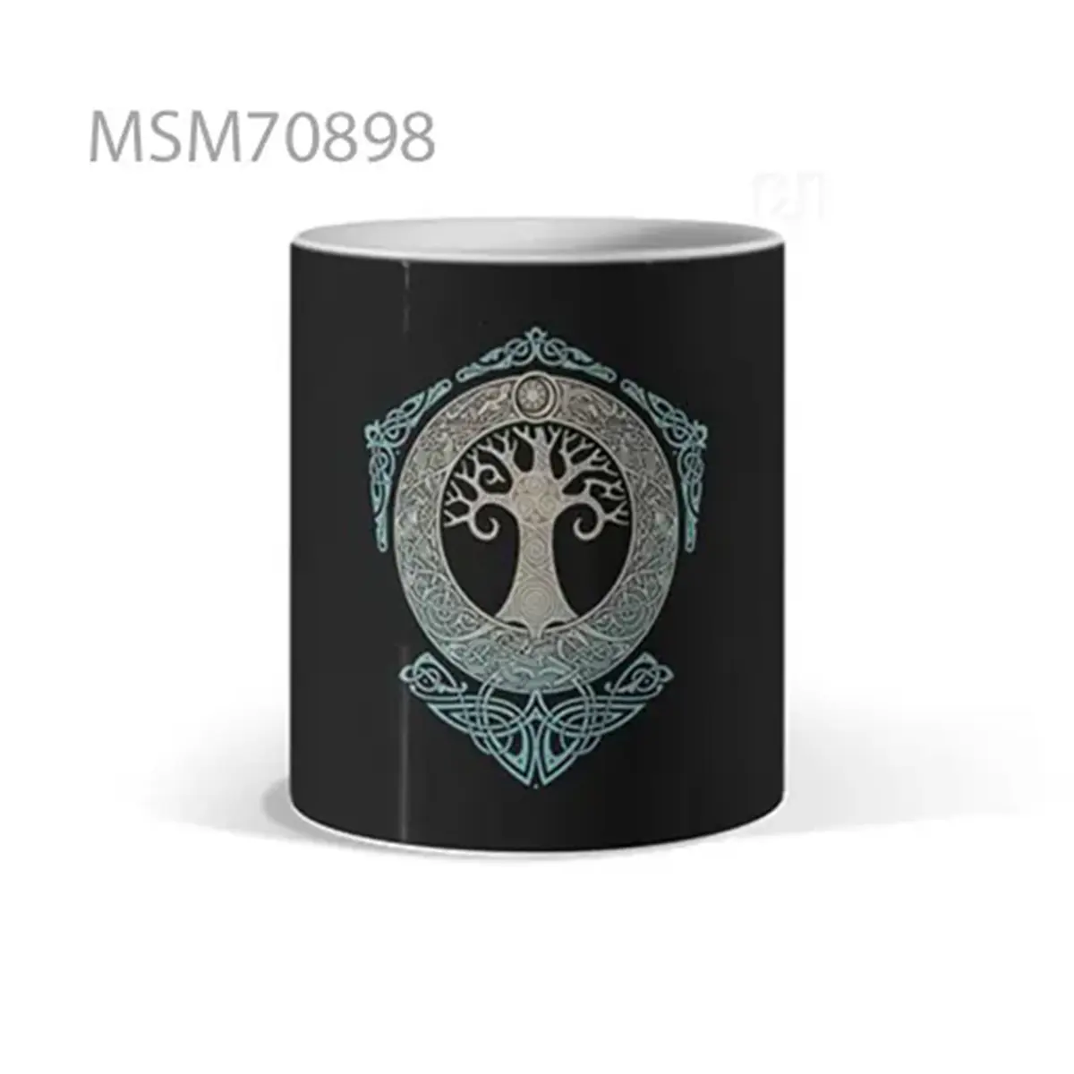 Intricate Tree Mandala Black Mug