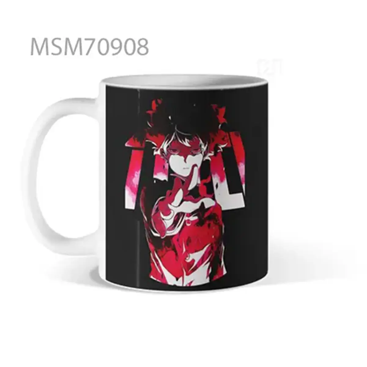 Red Character Silhouette Art Mug