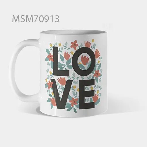 LOVE & Floral Embrace Mug