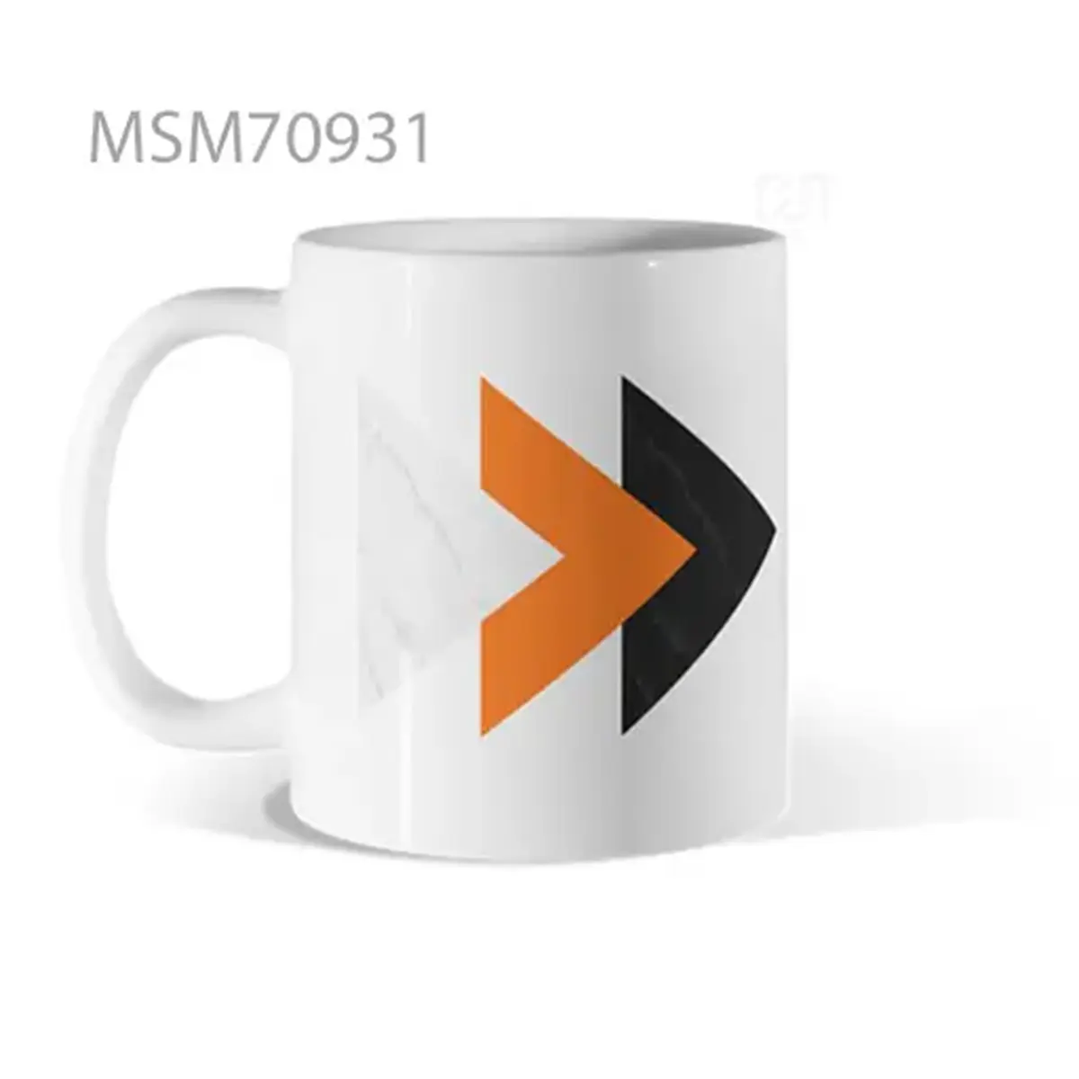 Orange Black Arrows Graphic Mug