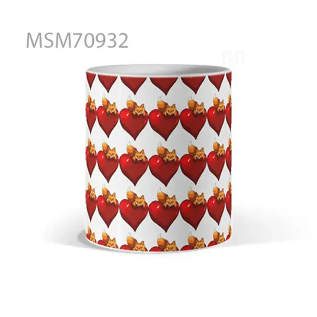 Red Heart Sprinkle Pattern Mug