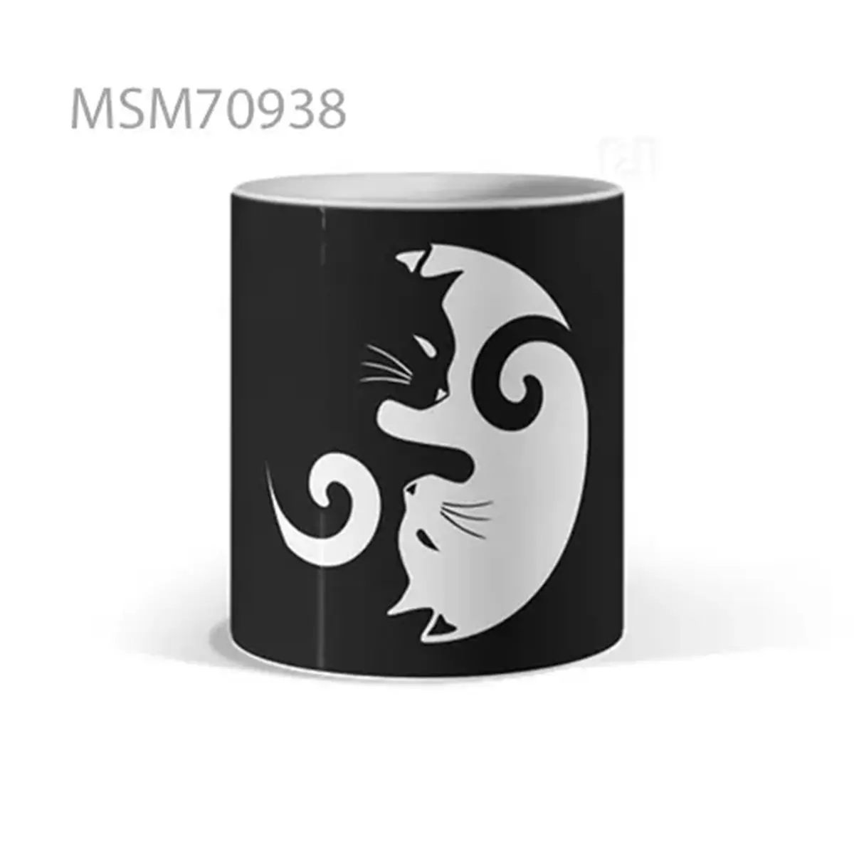 Cat & Crescent Moon Silhouette Mug