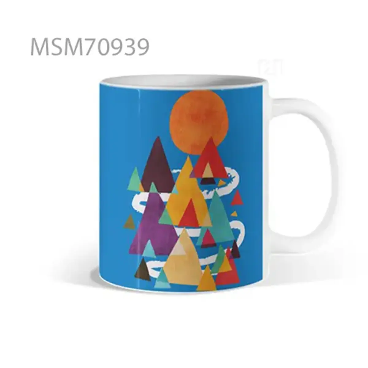 Geometric Sunburst Shapes Mug