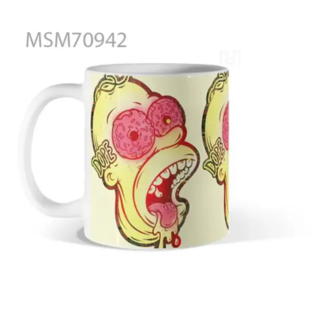 Exaggerated Face Abstract Mug