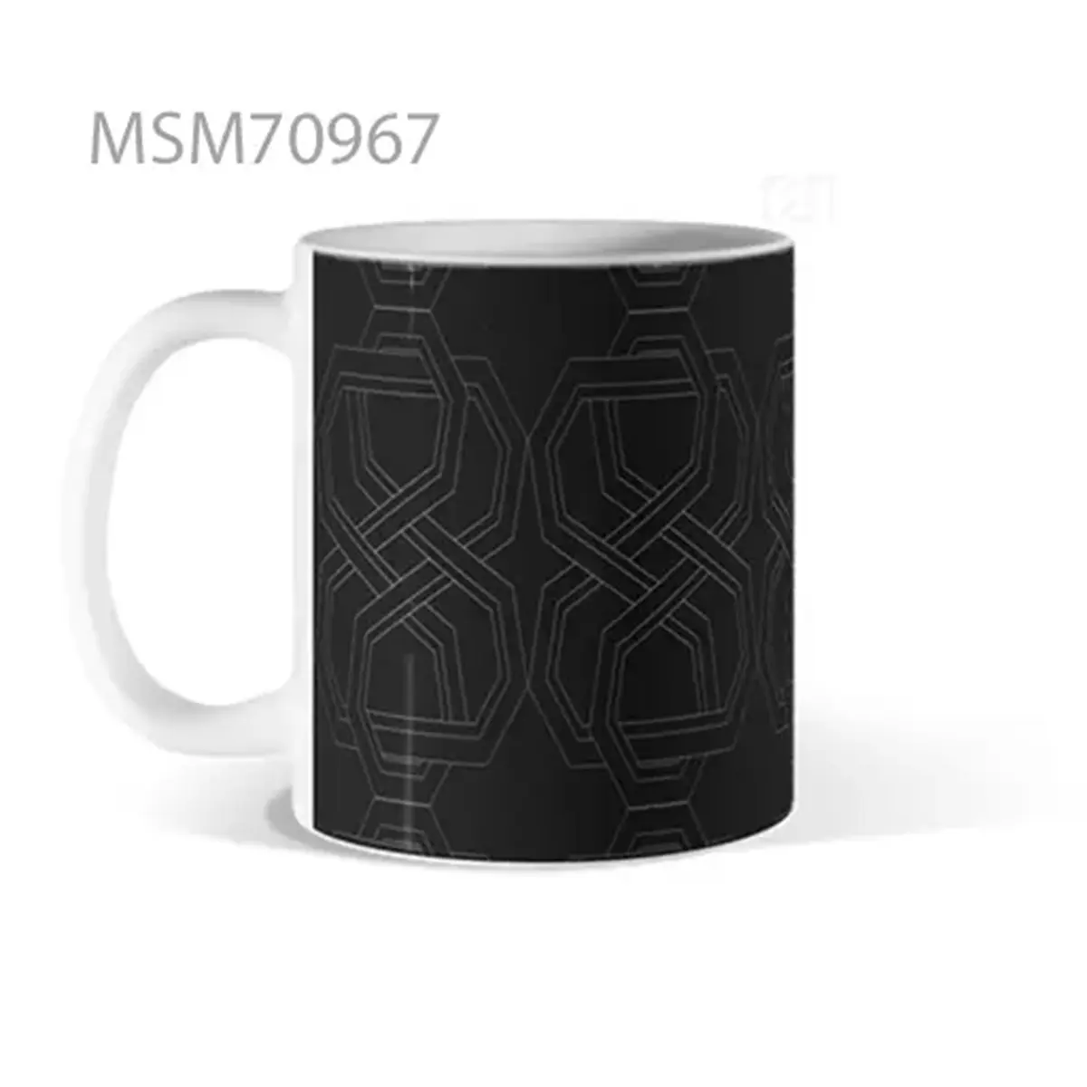 Black Geometry Gridscape Mug