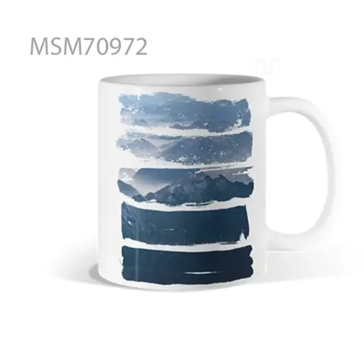 Abstract Blue Brushstroke Mug