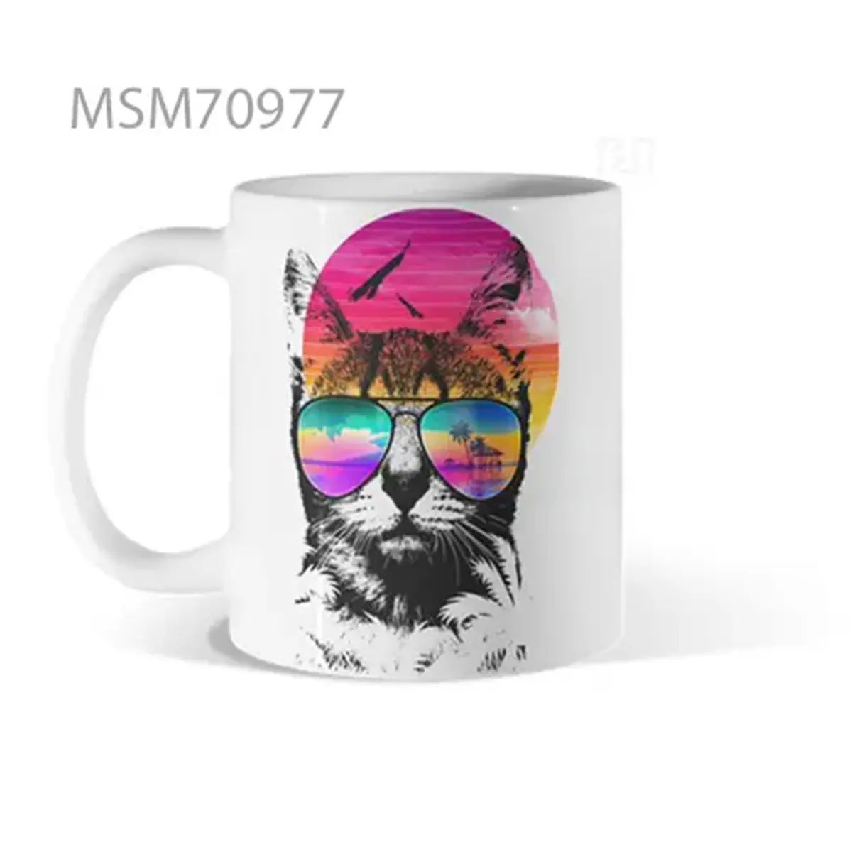 Cat in Sunglasses Mood Mug