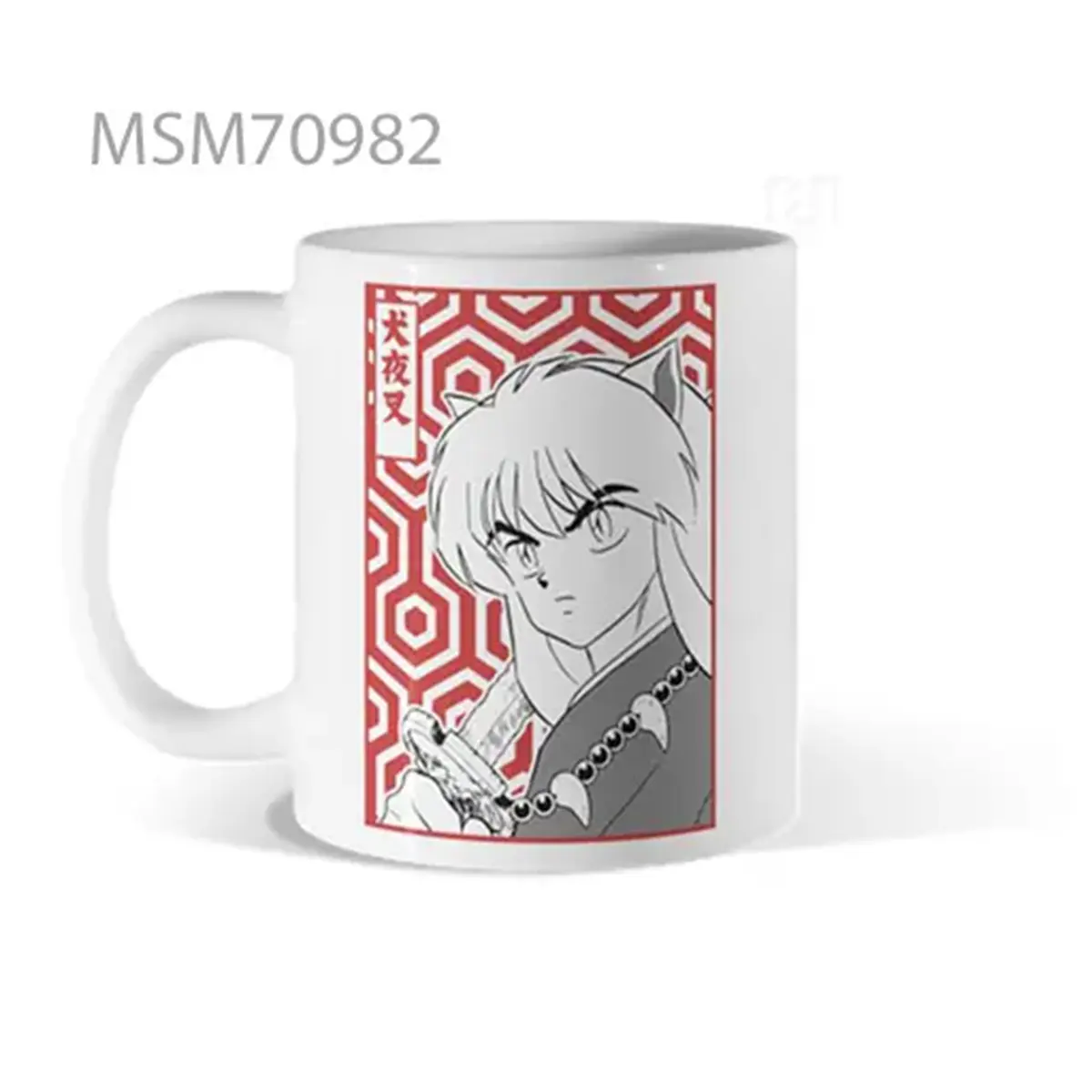 Long-Haired Hero Red White Mug